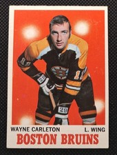 1970 Topps, Wayne Carleton, #9, Boston Bruins