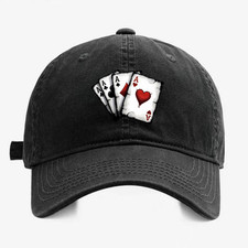 All Four Aces Graphic| Lucky Card Unisex Snapback | Vintage Washed Style