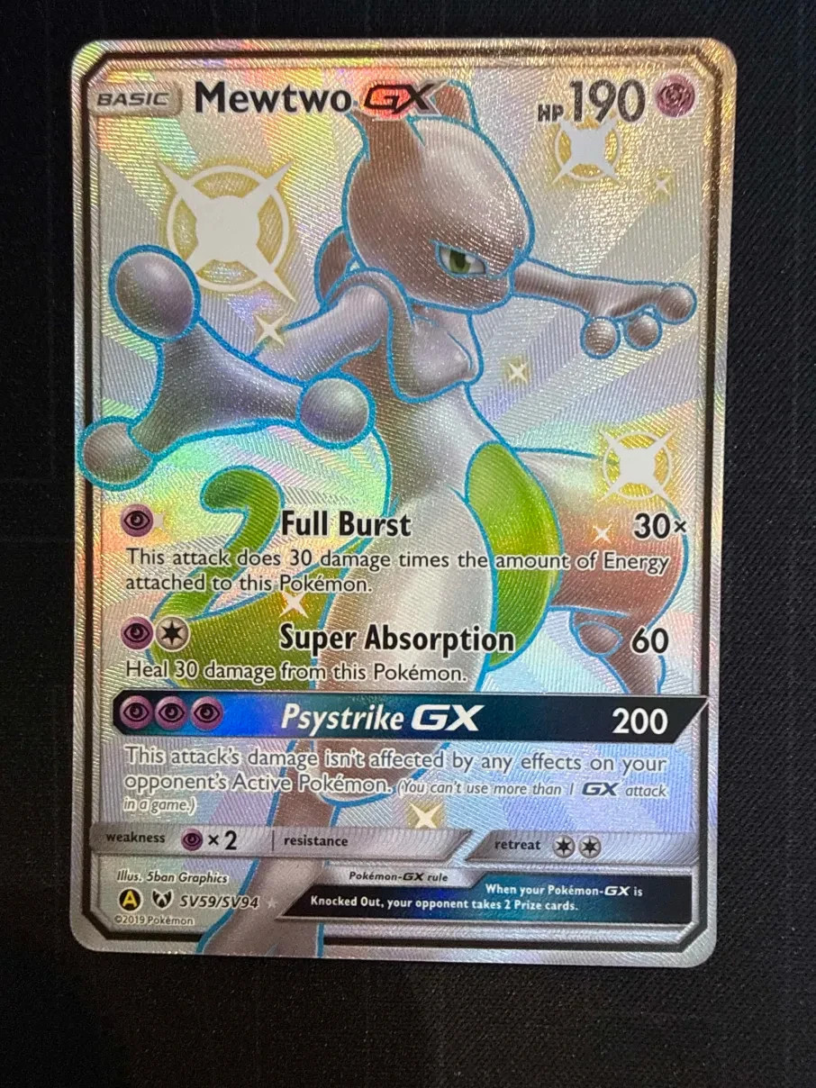 Pokemon Mewtwo GX SV59/94 - Hidden Fates Shiny Vault Holofoil #1 NM