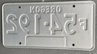 NOS Vintage OR Farm Truck License Plate Oregon Silver Orange F 54-192 — photo 2