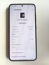 Samsung Galaxy S23 Smartphone 128 GB Schwarz O2 SM-S911U NFC Face ID Qi