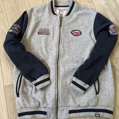 Petrol Industries Jacket Mens 2XL Gray Full Zip Varsity Bomber Jacket