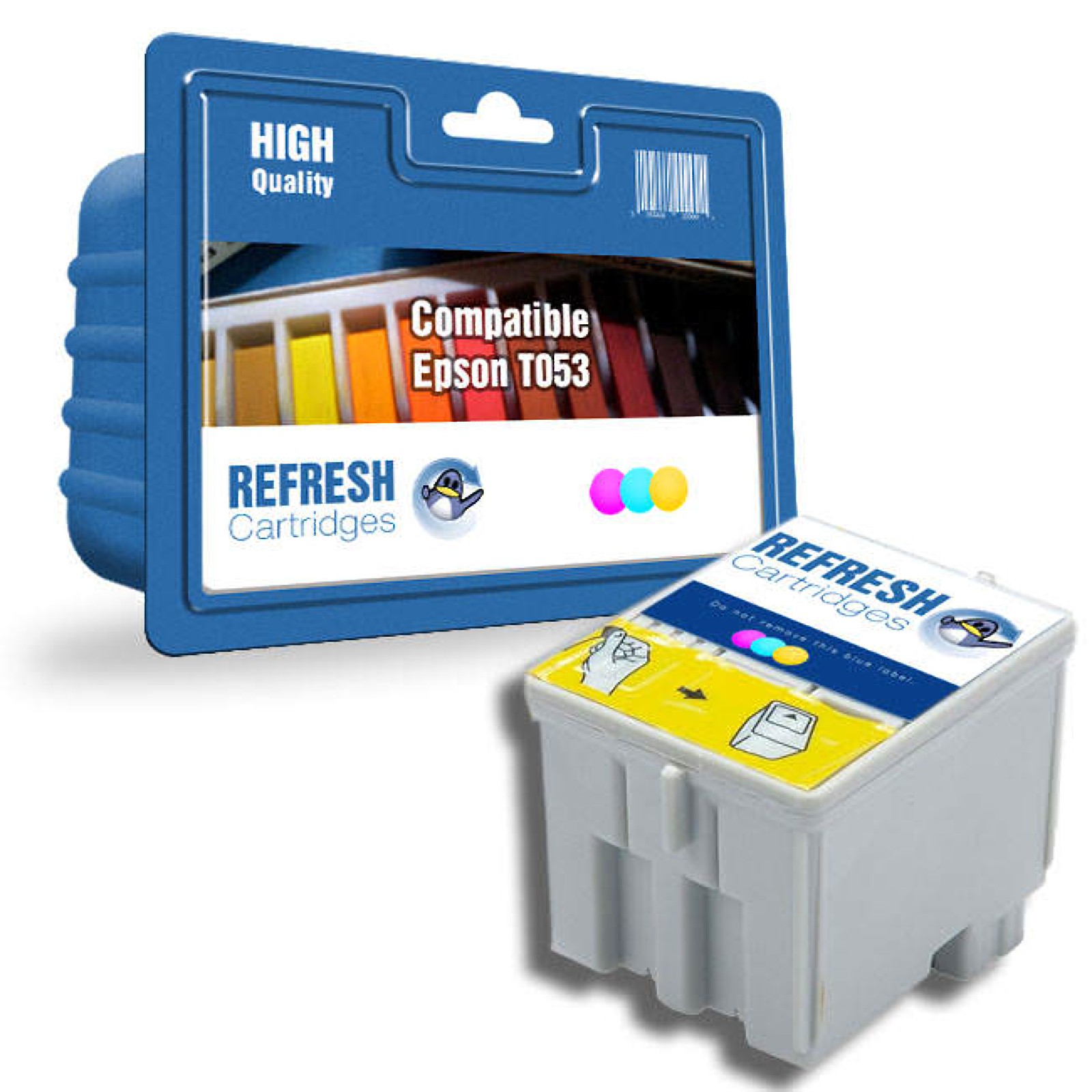 Refresh Cartridges Tri-Colour T053 Ink Compatible With Epson Printers