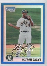 2010 Bowman Draft Chrome Picks Blue Refractor 177/199 Michael Choice #BDPP61 0b5