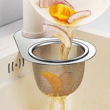 Stainless Steel Kitchen Sink Filter Screen With Detachable Handle Vegetable Sink