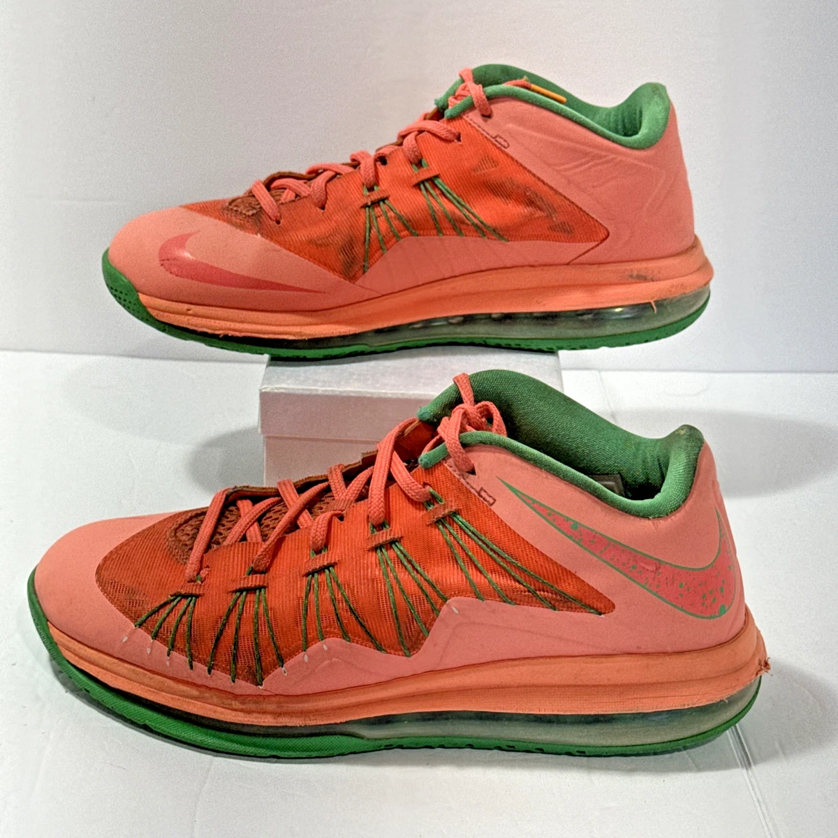 Nike Air Max LeBron X 10 Low Watermelon Bright Mango Green 579765-801 Men Size 1 NIKE AIR MAX LEBRON 10 X LOW BRIGHT MANGO-GREEN WATERMELON  main image 3