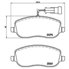 Satz Bremsbeläge Bremsklötze vorne für Fiat Croma 194 | 24632003