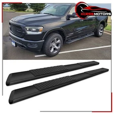 Fits 19-25 Ram 1500 Crew Cab 5" Luxury OE Style Running Boards Side Steps Black