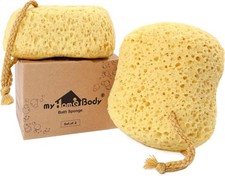 Bath Sponge, Foam Loofah, Shower Sponge for Body, Curvy, 2 Pack Large Size,