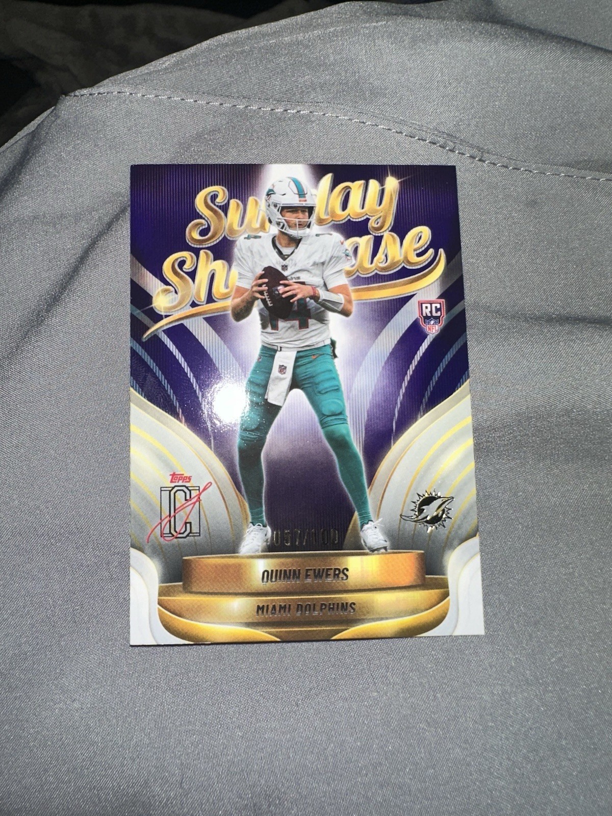 Quinn Ewers Topps Signature Class Sunday Showcase #4 Purple