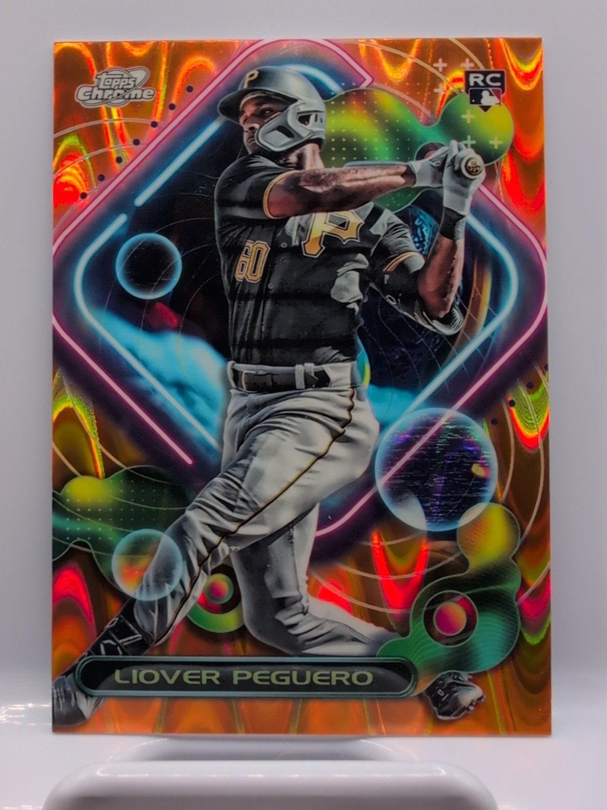 2023 Topps Cosmic Chrome Orange Galactic Refractor /25 Liover Peguero Rookie RC
