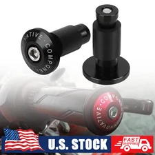Motorcycle 7/8" Handle Bar Ends Grip Plug Cap Handlebar Slider CNC Aluminum 22mm