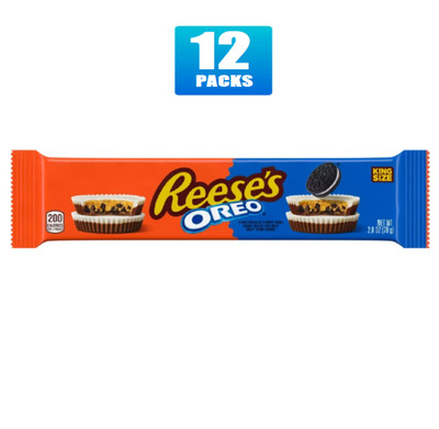 12x Packs REESE'S OREO Milk Chocolate King Size Butter Cups - 2.8oz Each