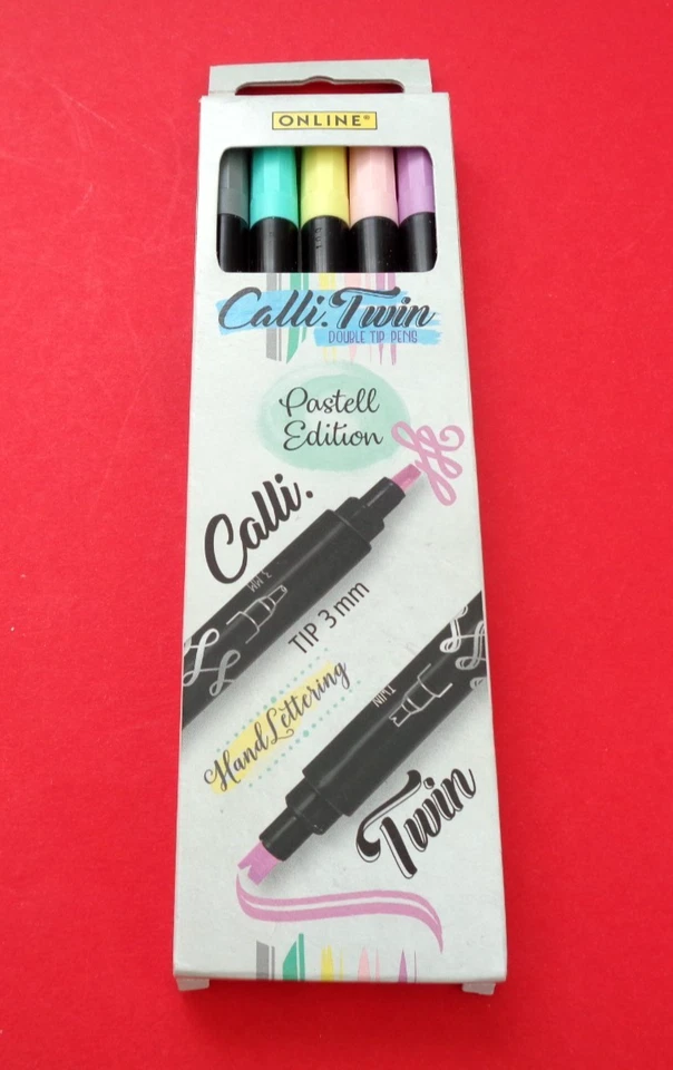 Online Calli.TWIN Double Tip Pens Kalligrafie Stifte 5er Pastell Handlettering