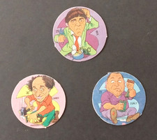 The Three Stooges Disc Card Set Larry Moe Curly 1981 Crack Chapitas Argentina