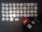 LOT OF 46-1OZ/each.. 44 Silver Coins+2 silver bar ,DIFFERENT DESIGN AND YEAR !