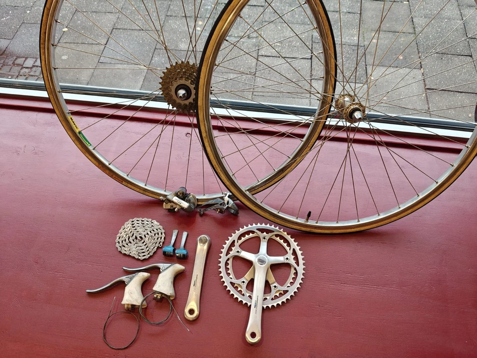 Vintage Shimano 600 Tricolor (Ultegra) Gruppe - Groupset Rennrad 6400 2x7 - Bild 2 von 4