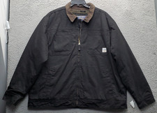 NWT Bass Creek Outfitters Work Jacket Mens XL Black Canvas Sherpa Lined Full Zip