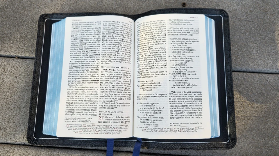 Schuyler NIV Bible Black Pearl Calfskin Genuine Leather - Image 3 of 4