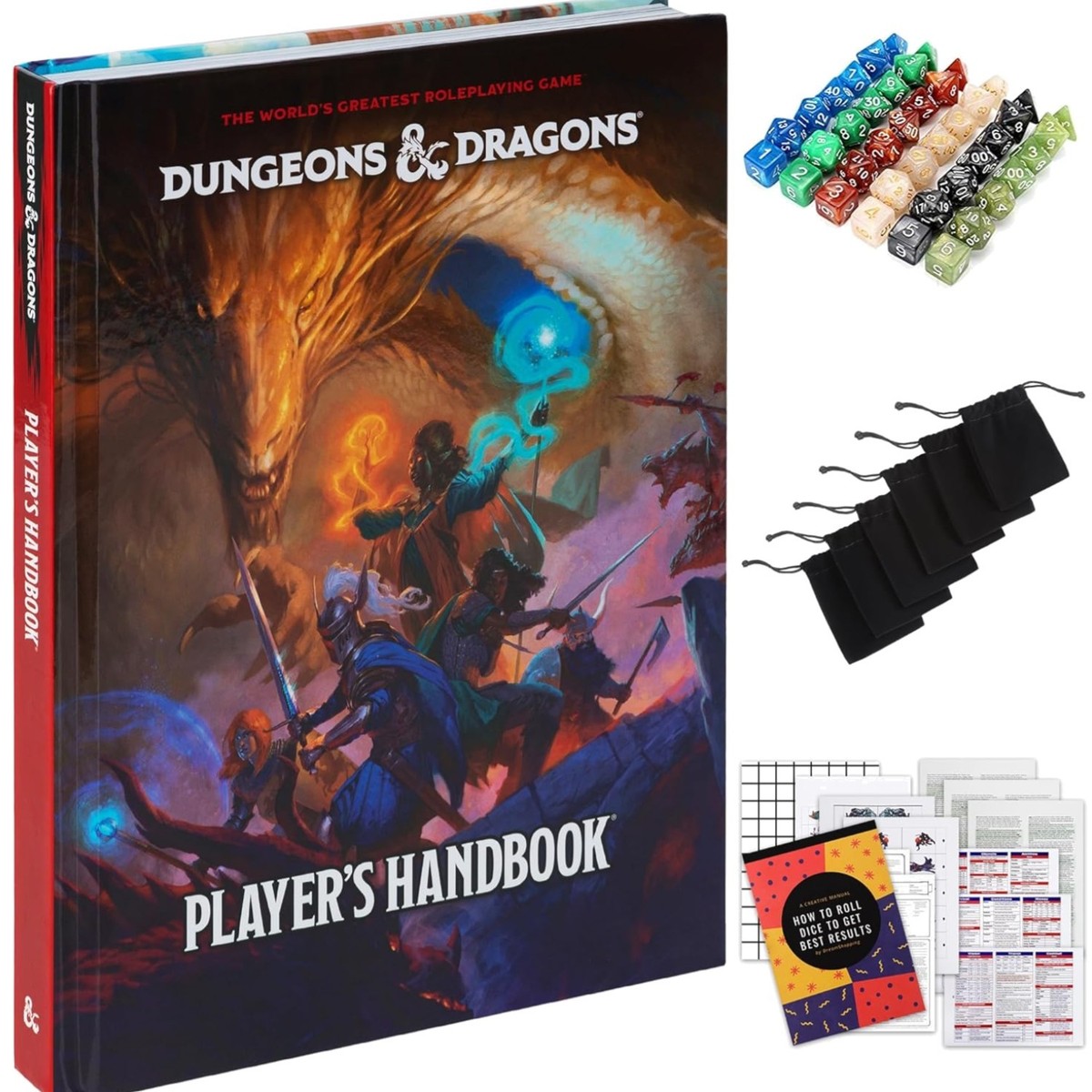 Dungeons and Dragons 2024 Player's Handbook Bundled with DND 6