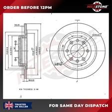 2X DISCO FRENO PER PEUGEOT 5008 508 508 SW 3008 308 SW 308 TRAVELLER EXPERT 408