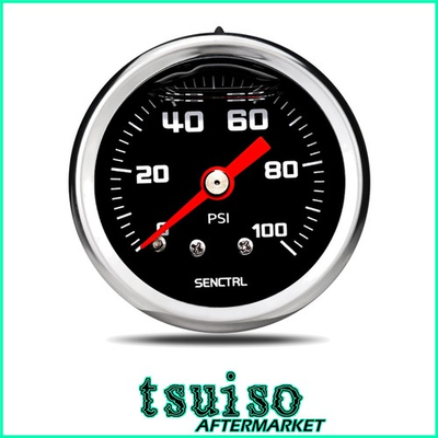 #ad Durable 0 100 PSI Pressure Gauge 304 Stainless Steel Waterproof Design $28.99