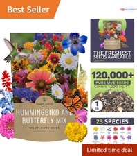 Wildflower Seeds Butterfly Hummingbird Mix 1lb Over 120,000 Open Pollinated 129.99 per gallon