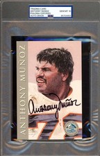 Anthony Munoz Gem Mint 10 PSA DNA Signed 1998 HOF Signature Series Auto