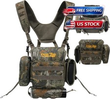 Binocular Harness Chest Pack with Rangefinder Pouch, Bino Harness with Rain Cove