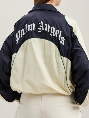 Palm Angels MED Curved Logo Windbreaker Jacket Navy Blue NWT 🔥 $1181 video thumbnail
