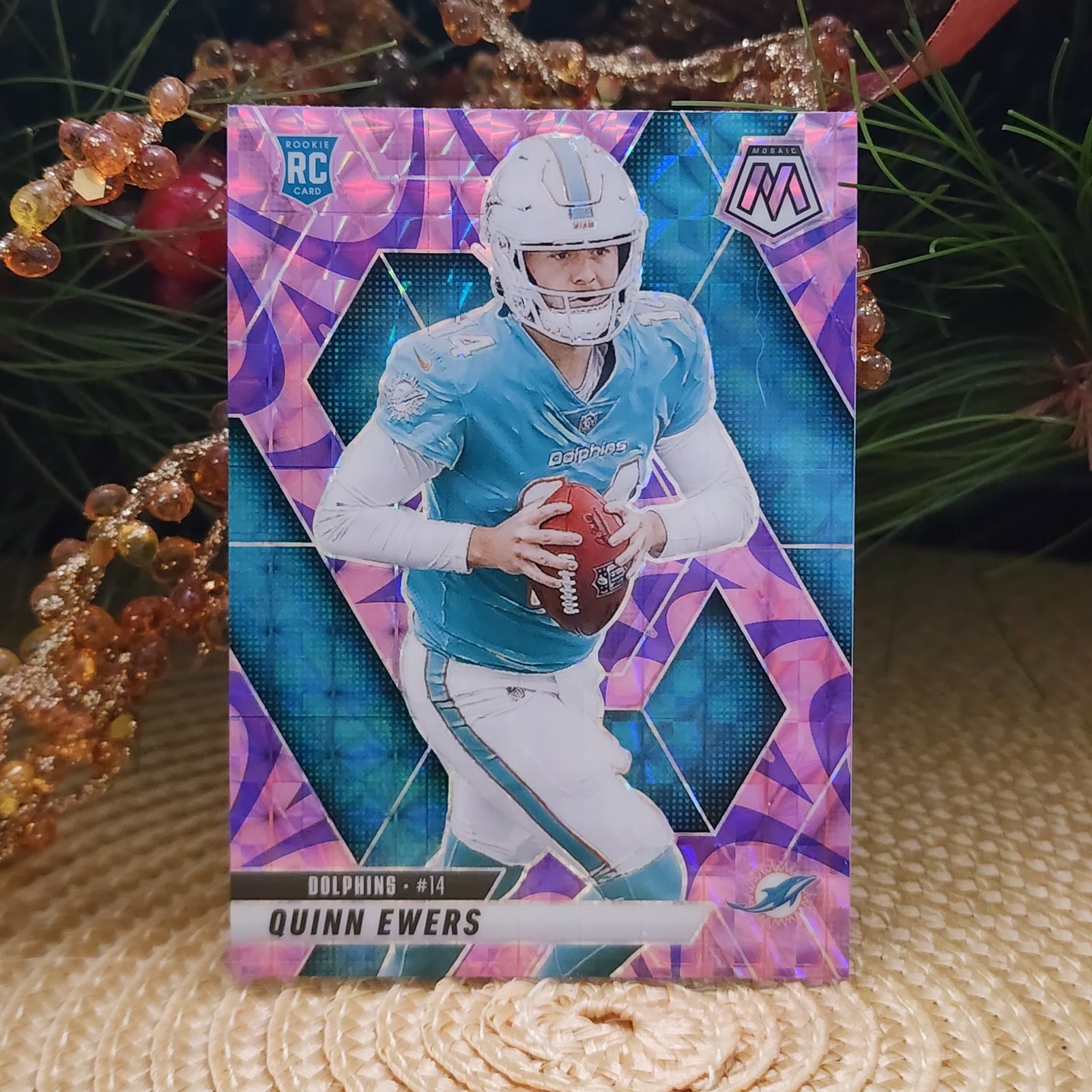 2025 Mosaic Quinn Ewers #308 Reactive Purple Rookie Card 