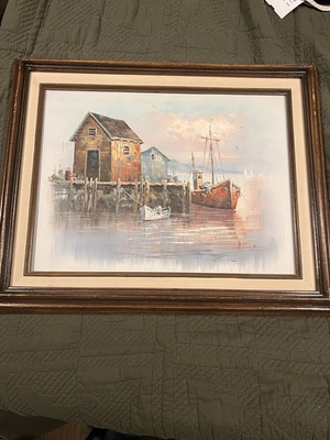 #ad #ad Allan Simpson Oil On Canvass Original Art Marine Seascape 16x12 Well Known Artis $200.00