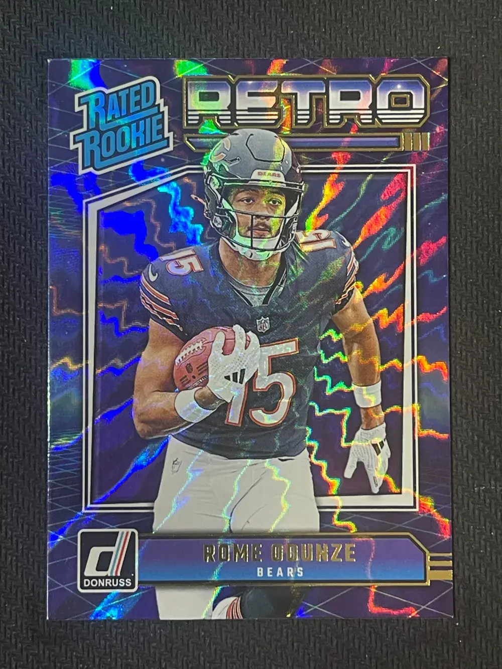 2024 Panini Donruss Rated Rookie Retro Rome Odunze#12 Rookie RC Chicago Bears JP