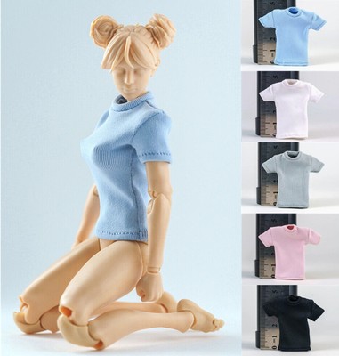 Romankey 1/12 Short Sleeved T-shirt Clothes For 6'' Female Action Figure Model