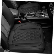 2pack Leather Car Seat Cover,Bottom Seat Covers for Cars,Front 2 PCS Black