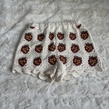 Rylee + Cru Girls Size 8-9 Crochet Strawberry Shorts