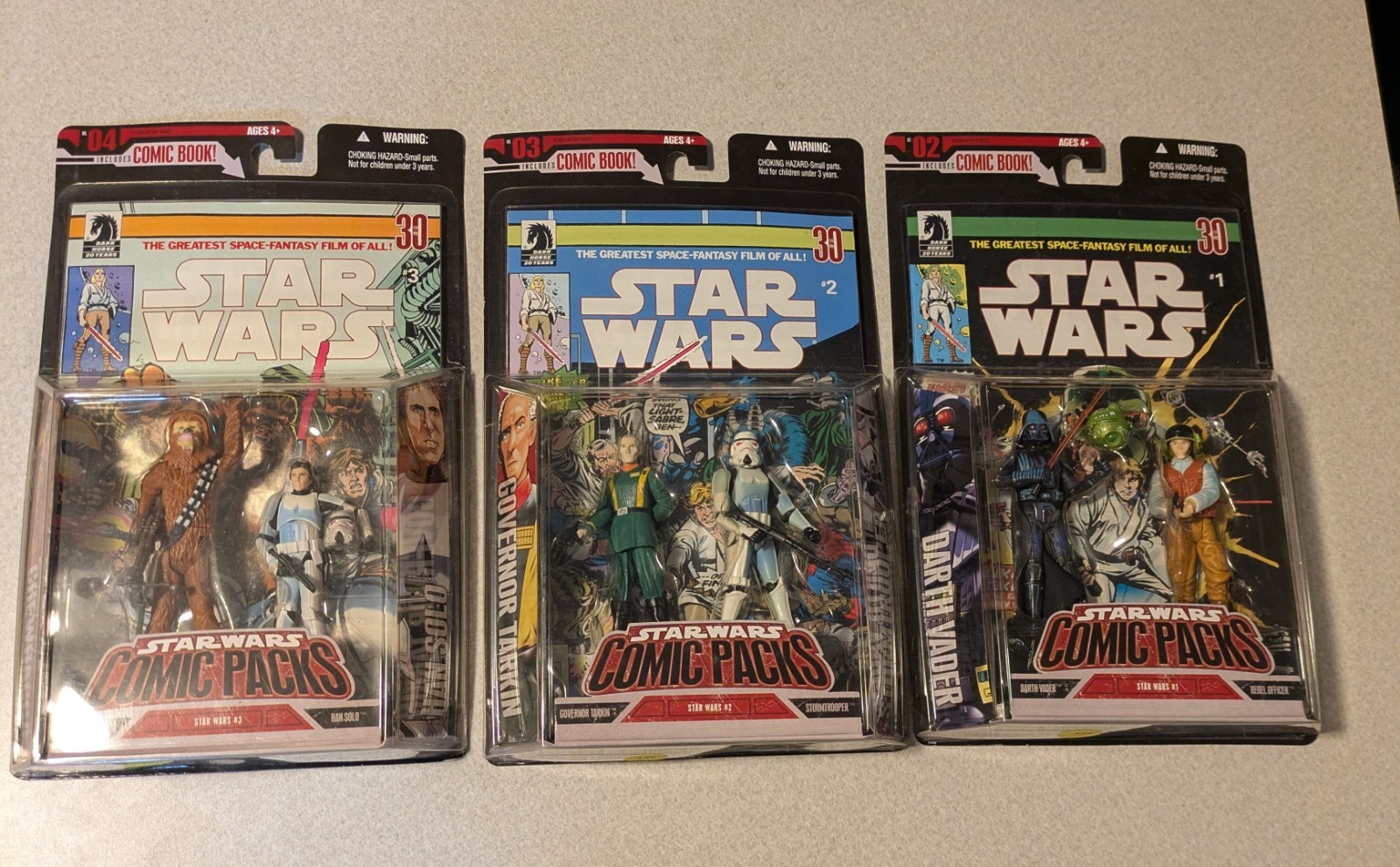 Star Wars Action Figures/Comic Book Packs  #2 #3 #4 Complete