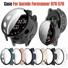 For Garmin Forerunner 570 970 PC  Screen Protector Full Protection Case Cover