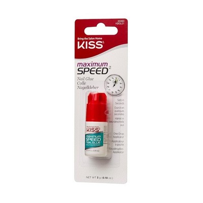 KISS Nagelkleber Maximum Speed 3g   Schnelltrocknender Nagelkleber zum A
