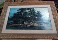 John Berkey Original Acrylic Painting Art Brown Bigelow Mississippi River Island