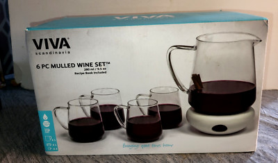 Viva Scandinavia 6 Piece Mulled Wine Set w/ Recipe Book