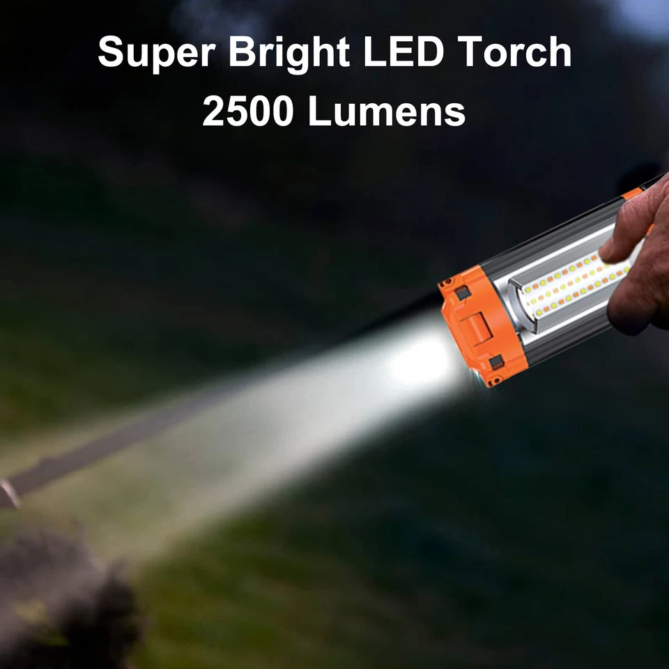 Rechargeable LED Work Light Tripod Stand Camp Work Site Cordless Emergency Light - Image 3 of 4