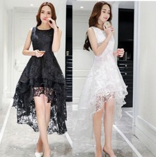 Women Long Lace Dress Prom Wedding Formal Evening Party Cocktail Bridesmaid