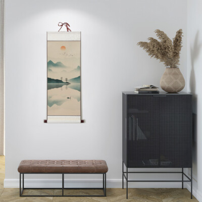 Blank Mounting Hanging Scroll Chinese Paper Art Wall Scroll for