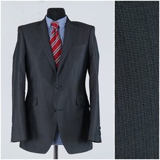 Herren Haifischleder Blazer 38R UK Größe BOGIE Grau Sport Mantel Jacke