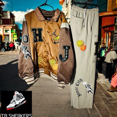 NIKE JORDAN honor the gift コラボ ジャケット XL NIKE X JORDAN X HONOR THE GIFT MEN'S VARSITY JACKET (Size XL