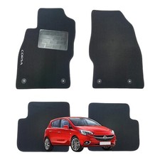 Set Tappeti in Moquette Adatti per OPEL Corsa E (2014-2019) - con 4 Attacchi
