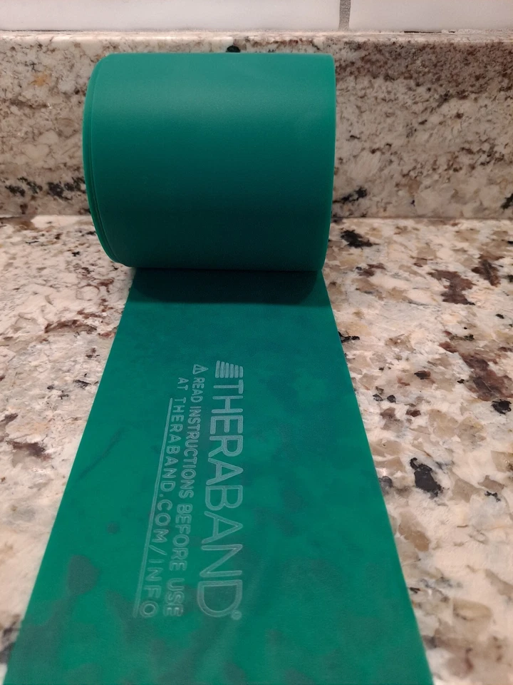 GREEN Theraband NON-LATEX 18 Feet/6 yards Roll. Physical Therapy Resistance Band