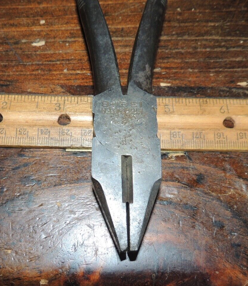 8" Vintage KRAEUTER 13818 Linesman ELECTRICIAN Pliers "Don't Slip