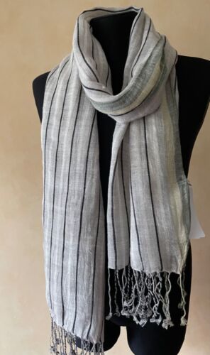 spring scarf for men light thin natural practical 48x160 viscose - Afbeelding 1 van 9